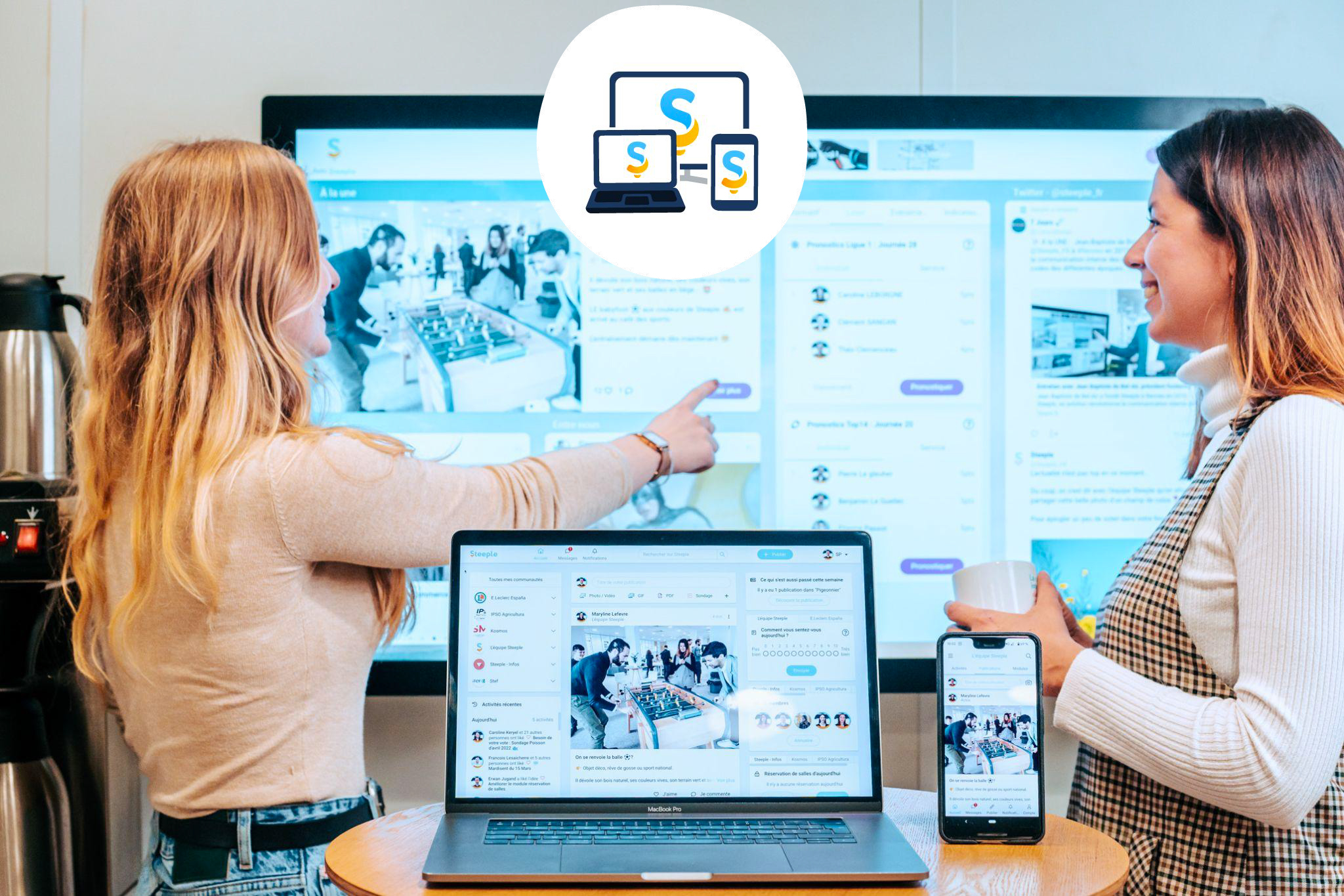 Impliquez vos collaborateurs avec Steeple. La solution de communication interne.